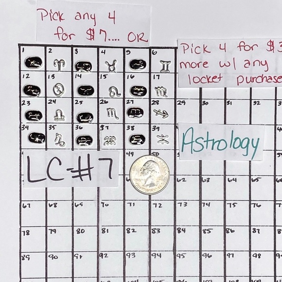 LC-#7 (4C) Astrology/zodiac locket charm - Picture 2 of 6